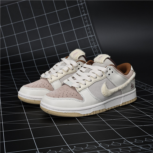 Women's Dunk Low Cream/Brown Shoes 232